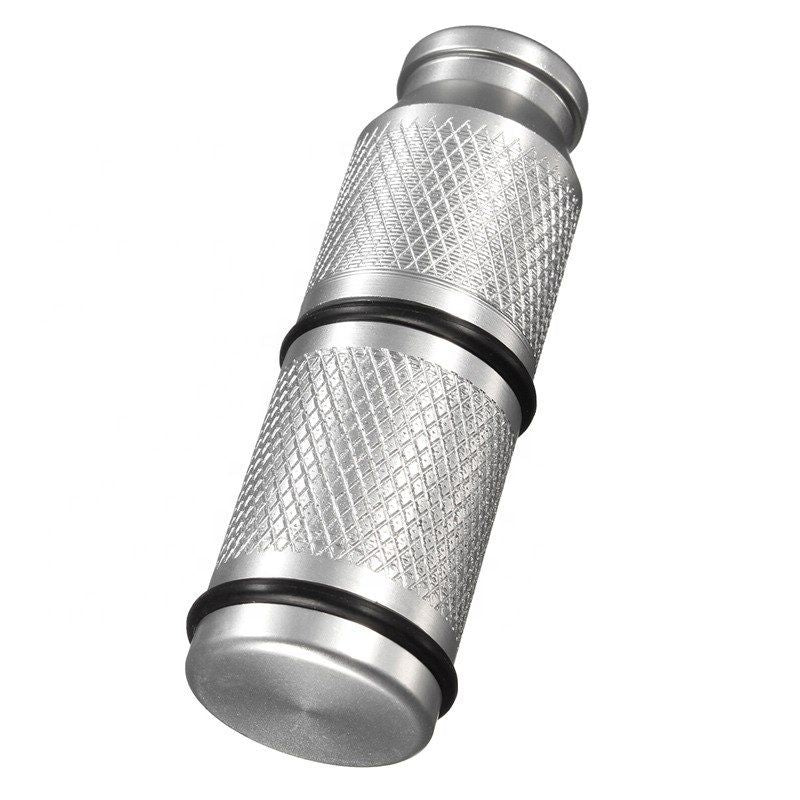 N2O Whipped Cream Gas Cracker for 8g Charger 2 Pc in silver with rubber grip for whipped cream dispensers.