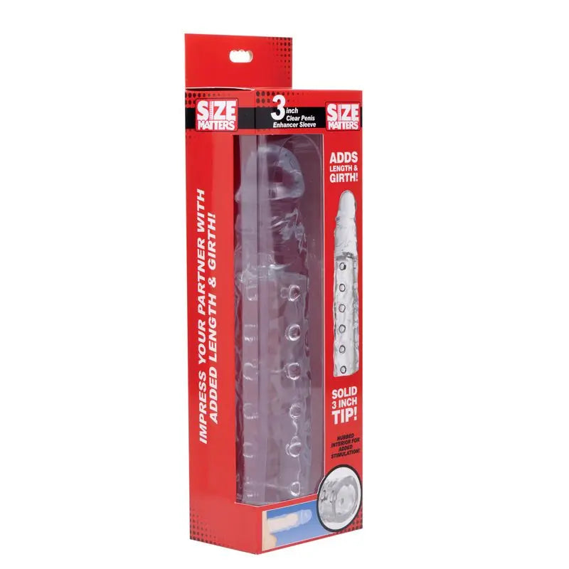 3in Clear Penis Enhancer Sleeve Size Matters Discreet Intimate Essentials.