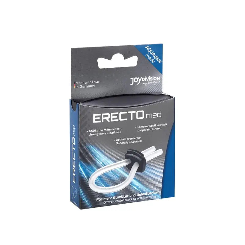 ERECTOmed Adjustable Cock Ring Clear JOYDIVISION Discreet Intimate Essentials.