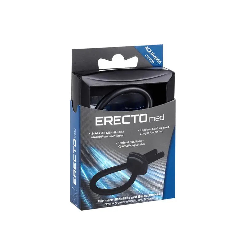 ERECTOmed Adjustable Cock Ring Black JOYDIVISION Discreet Intimate Essentials.