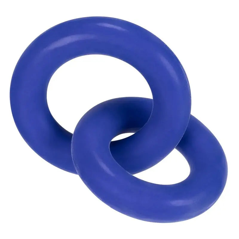 Affordable quality DUO Linked Cock/Ball Rings by Hunkyjunk Cobalt  from Hunkyjunk by Discreet Intimate Essentials with Discreet Delivery 