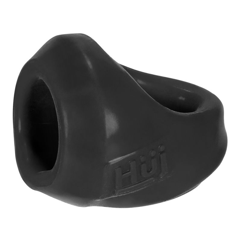 CLUTCH Cock/Ball Sling by Hunkyjunk Tar in smooth black material, designed for comfort and support.