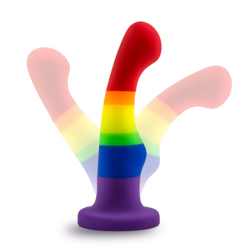 Avant Pride P1 Freedom Silicone Dildo in rainbow colors, a perfect silicone dildo for pleasure.