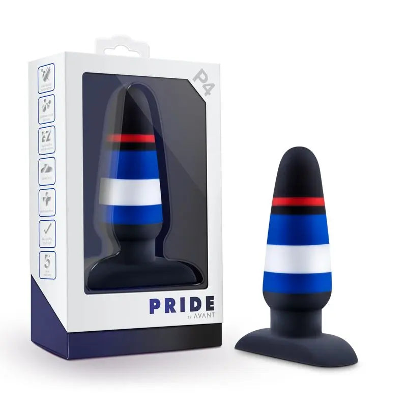 Avant Pride P4 Power Play Silicone Butt Plug Avant Discreet Intimate Essentials.