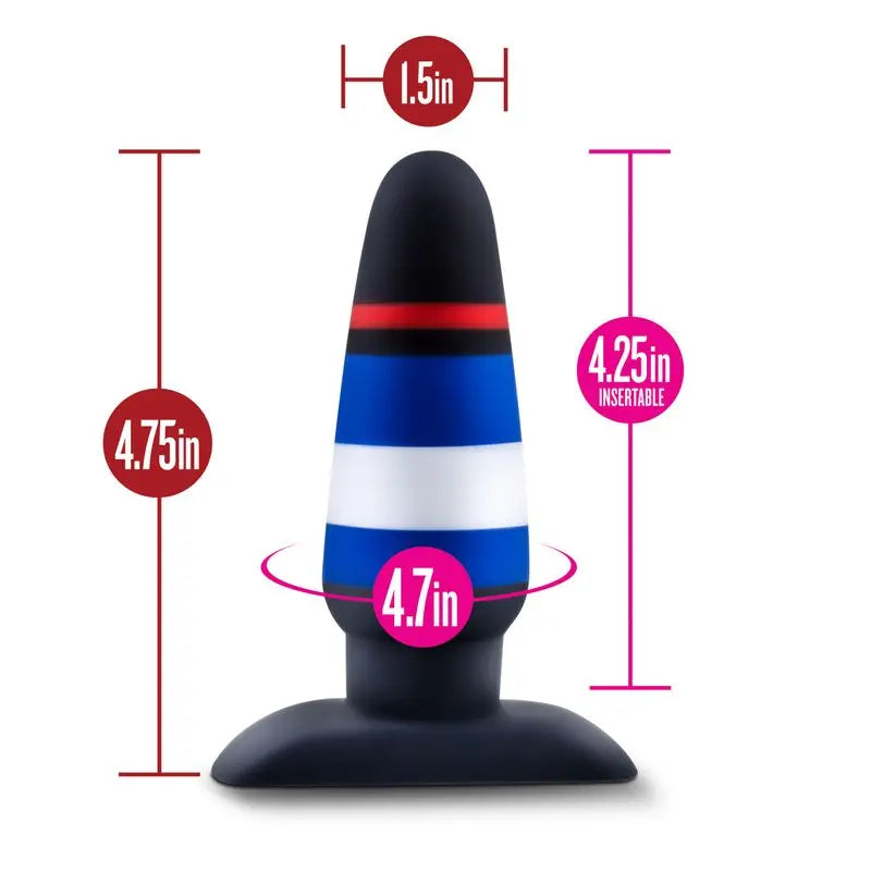 Avant Pride P4 Power Play Silicone Butt Plug Avant Discreet Intimate Essentials.