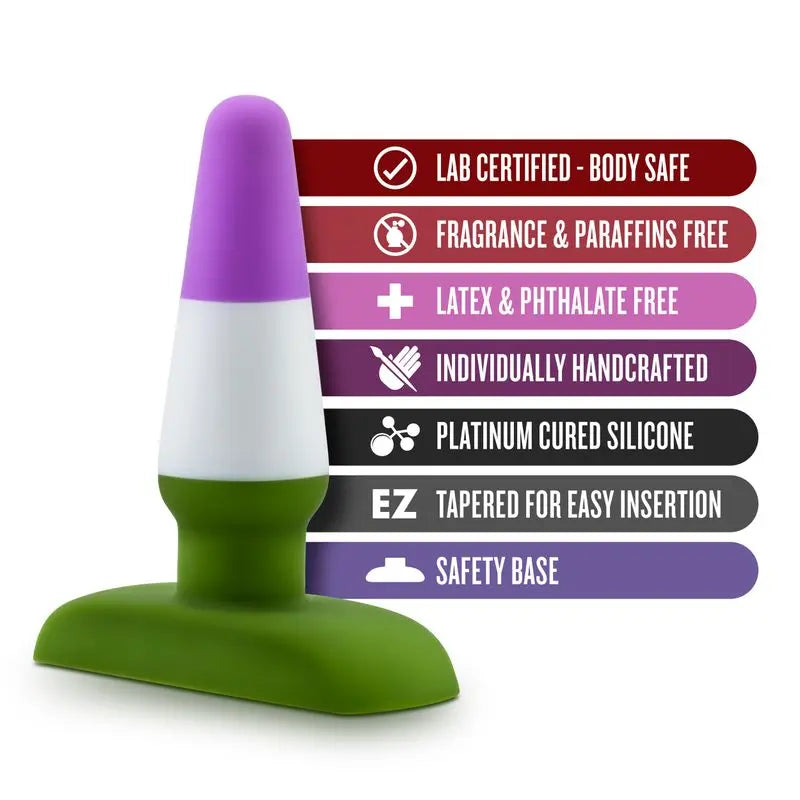 Avant Pride P6 Beyond Silicone Butt Plug Avant Discreet Intimate Essentials.