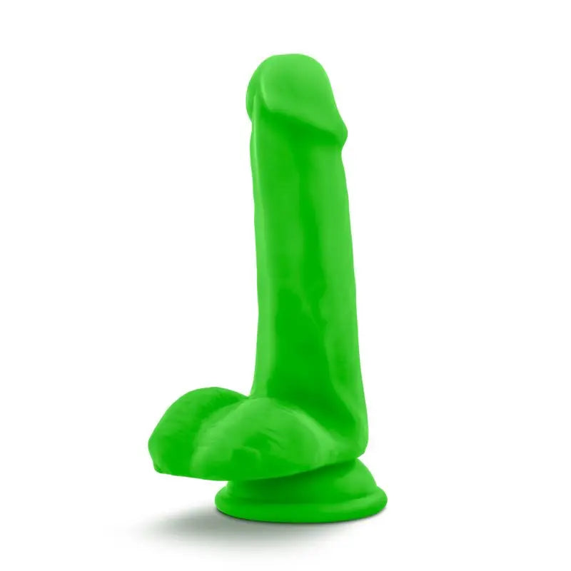 Neo Dual Density Cock With Balls 6in Neon Green Neo Discreet Intimate Essentials.