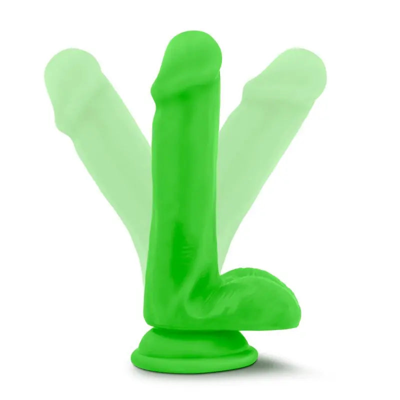 Neo Dual Density Cock With Balls 6in Neon Green Neo Discreet Intimate Essentials.
