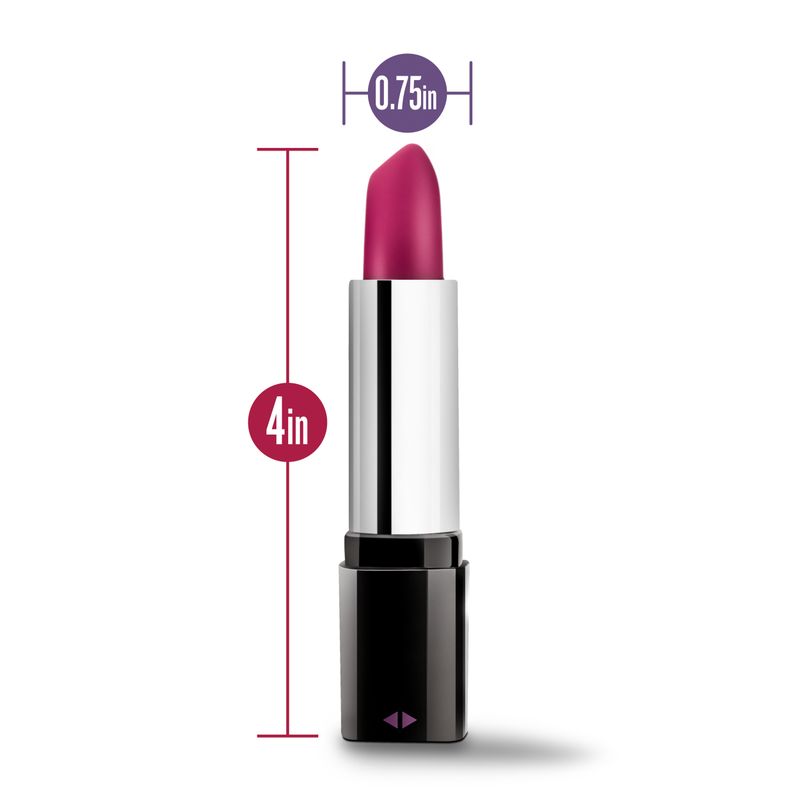 Rose Lipstick Vibe, 4-inch discreet vibe resembling real lipstick with a satin smooth tip.