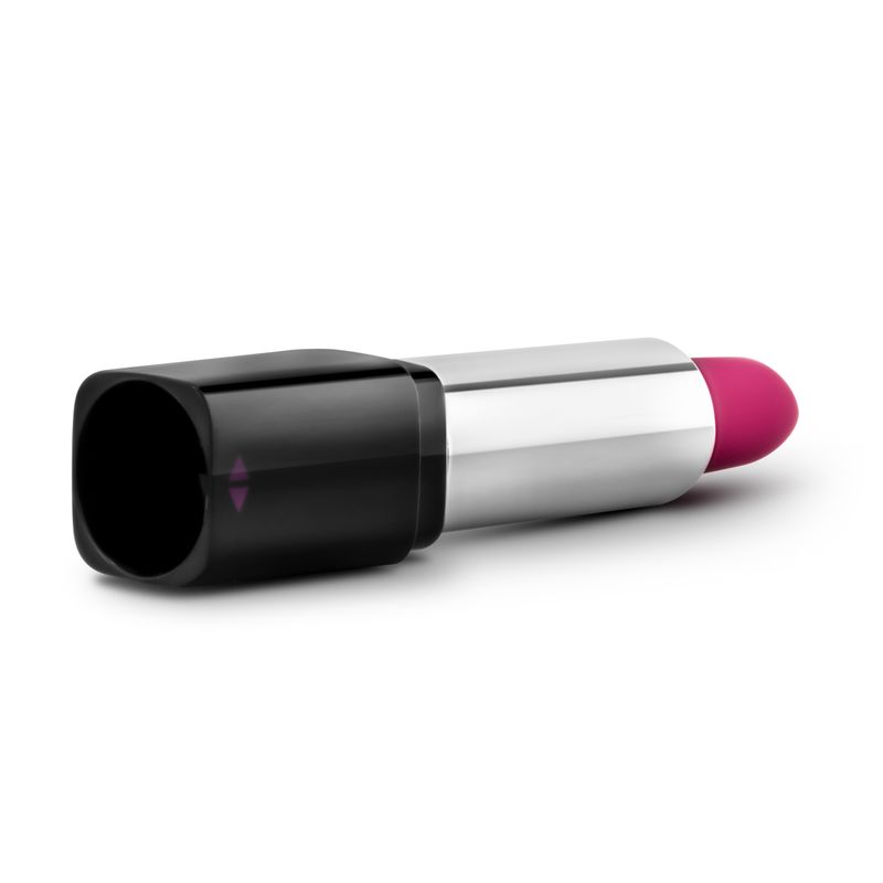 Rose Lipstick Vibe in black and pink, a discreet pleasure tool that resembles real lipstick.