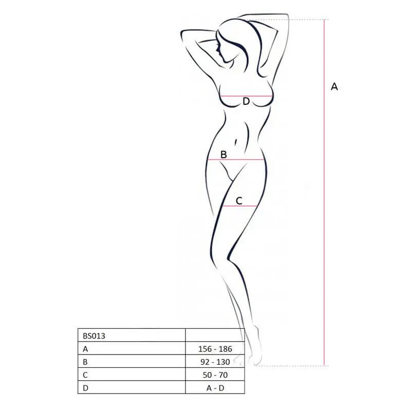 Bodystocking BS013 Black Passion Lingerie Discreet Intimate Essentials.
