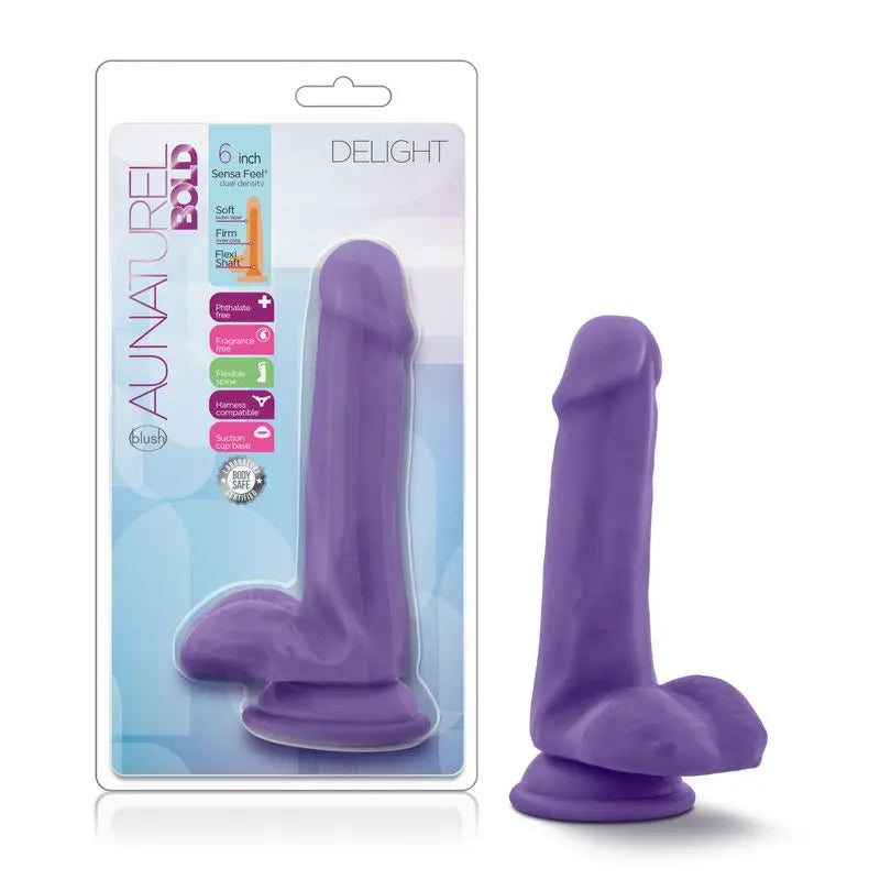 Au Naturel Bold Delight 6in Dildo Purple Au Naturel Discreet Intimate Essentials.