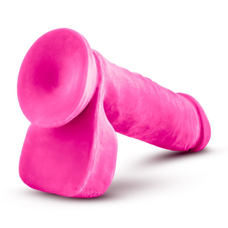 Au Naturel Bold Hero 8in Dildo Pink, a realistic dildo for pleasure crafted with Sensa Feel layers.