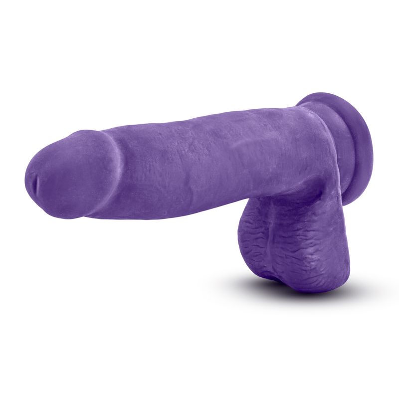 Au Naturel Bold Pleaser 7in Purple ultra-realistic dildo with tapered head and lifelike texture.