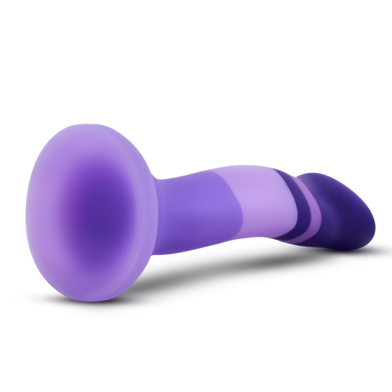 Avant D2 silicone dildo in purple, featuring elegant curves and a broad head for pleasure.