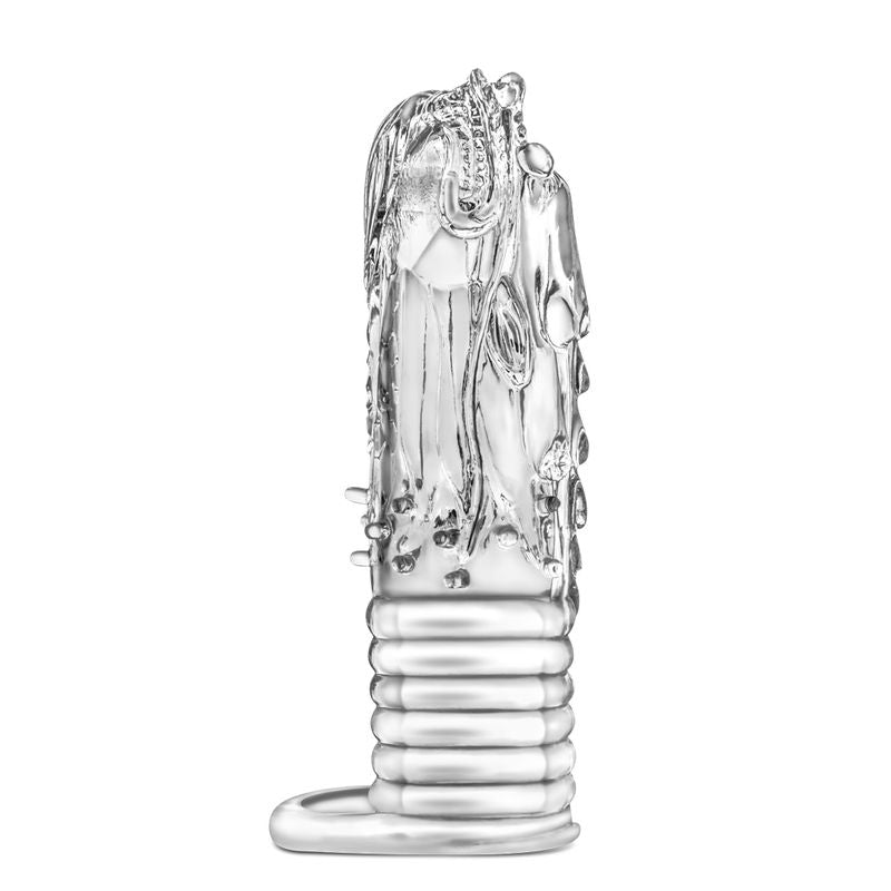 Performance Enter The Dragon Clear dragon sex toy sleeve with textured design for enhanced sensations.