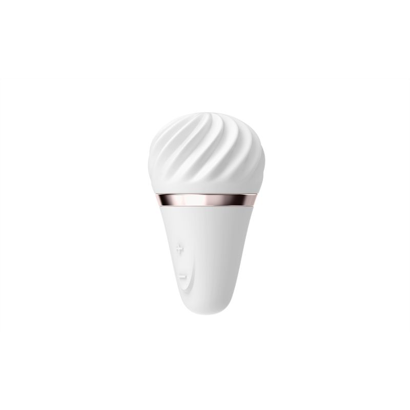 Satisfyer Layon 4 vibrator in white with soft silicone design and elegant details for ultimate pampering.