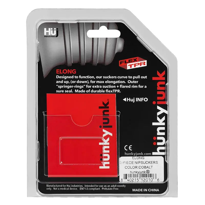 ELONG Wide Base Nipsucker Black Hunkyjunk Discreet Intimate Essentials.