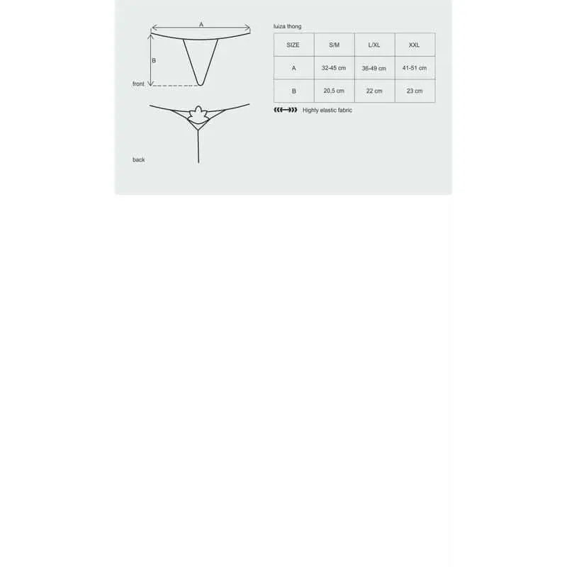 Luiza Thong Black Obsessive Discreet Intimate Essentials.