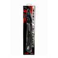 The Rebel Intruder double ended dildo with fist and hand, 21.65 inches long, packaging display on white background.