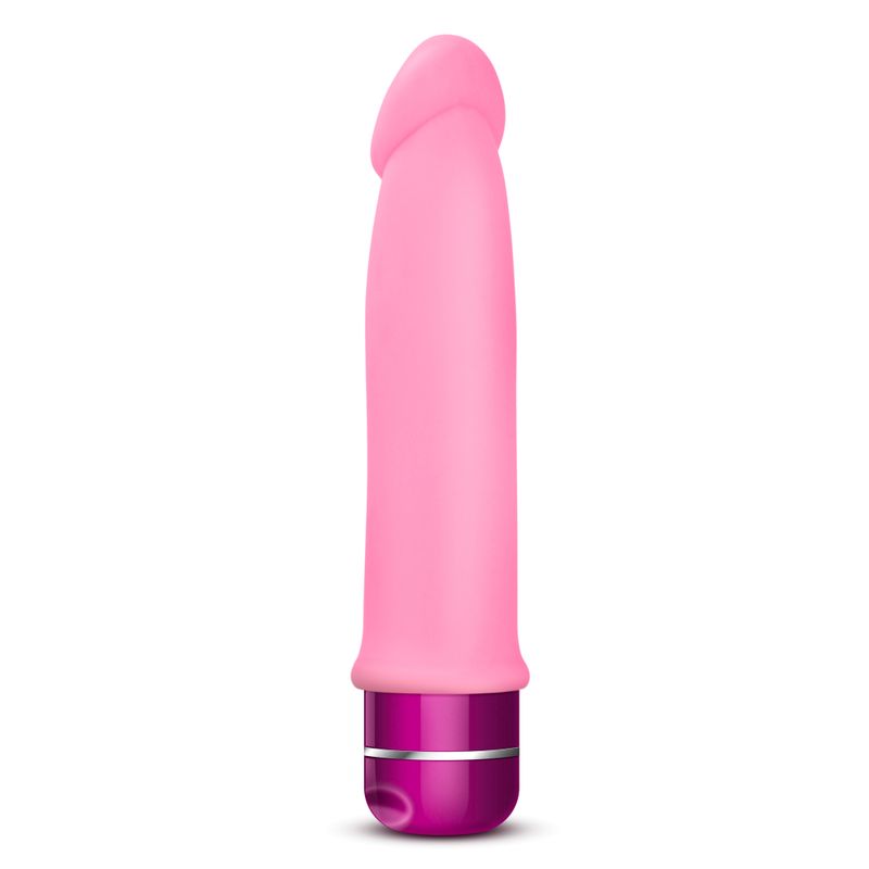 Luxe Purity Pink silicone vibe for erotic adventures, designed for ultimate pleasure and crafted from soft silicone.