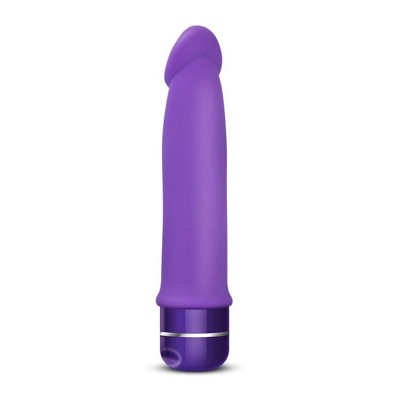 Luxe Purity Purple silicone erotic massager with a velvety smooth texture for sensual adventures.