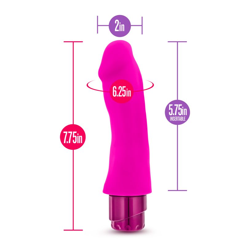 Luxe Marco Pink girthy vibrating toy dimensions with vibrant design and multi-speed vibration features.