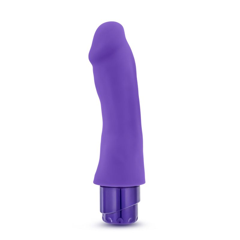 Luxe Marco Purple girthy vibrating toy with a curved shaft and multi-speed vibrations for G-spot stimulation.