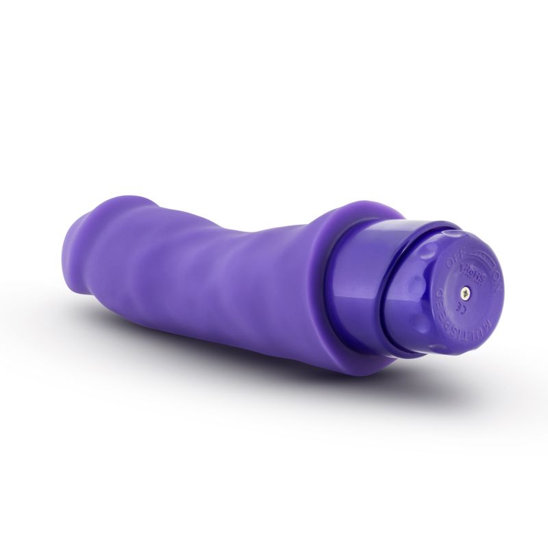 Luxe Marco Purple, a girthy vibrating toy with a smooth silicone body, perfect for G spot play and bath time fun.