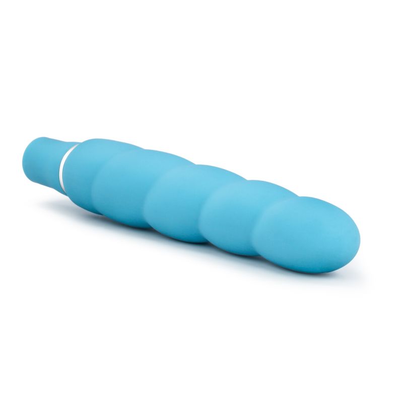 Luxe Anastasia vibrator in aqua color with a smooth satin finish and contoured design for enhanced pleasure.