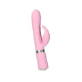 Pillow Talk Lively Pink, a dual motor vibrator for G-spot and clitoral stimulation with a curved design and ergonomic shape.