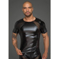 Affordable quality Power Wetlook Men T-shirt With 3D Net  from Noir by Discreet Intimate Essentials with Discreet Delivery 