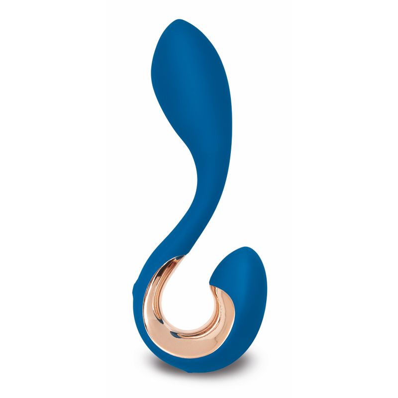 Gpop2 Indigo Blue, unisex vibrator indigo blue with a curved design and powerful motor for enhanced pleasure.