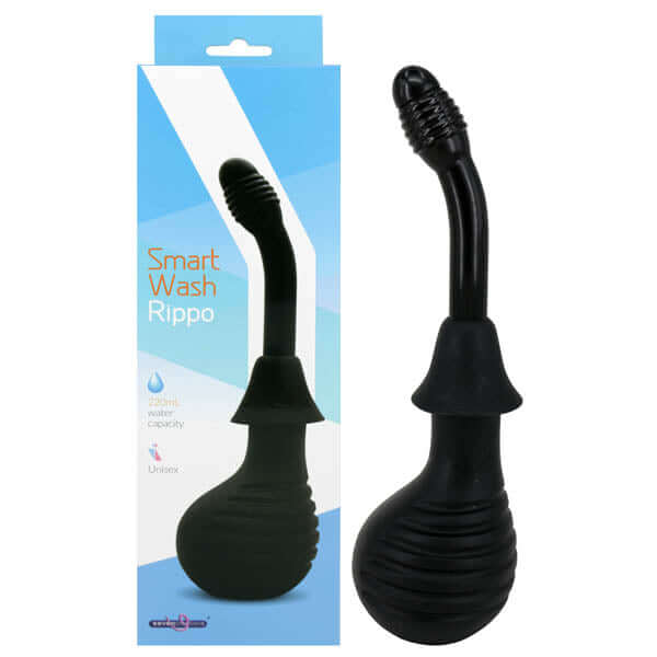Smart Wash Rippo unisex douche 220 ml with smooth covering and nozzle head, made of phthalate free PVC and PP.