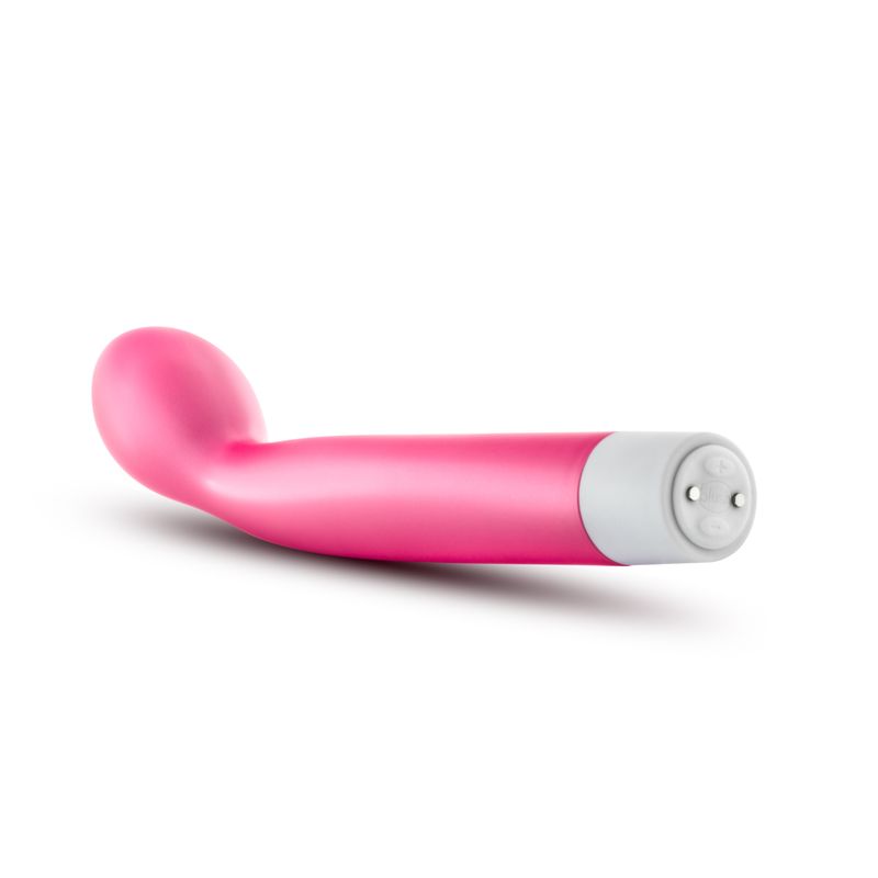 Noje G Slim rechargeable G spot vibrator in pink for internal and external pleasure.