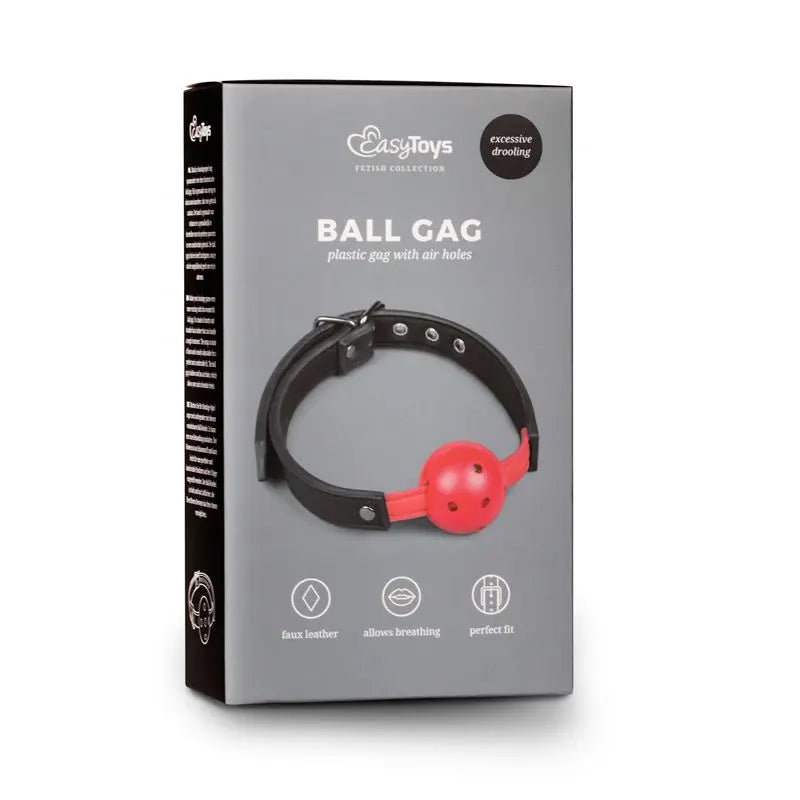 Ball Gag With PVC Ball Red Fetish Collection Discreet Intimate Essentials.