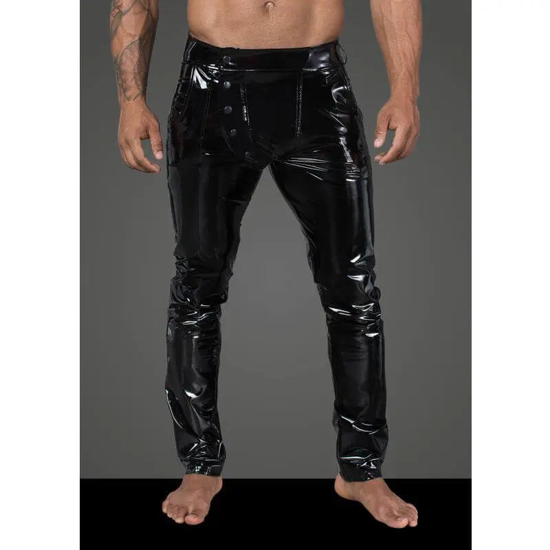 Long Elastic PVC pants Noir Discreet Intimate Essentials.