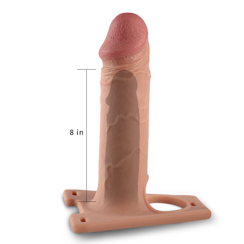 Rodeo Hollow Strap On Set 8.5in, realistic silicone dildo with lifelike features, ideal intimate essentials for her.