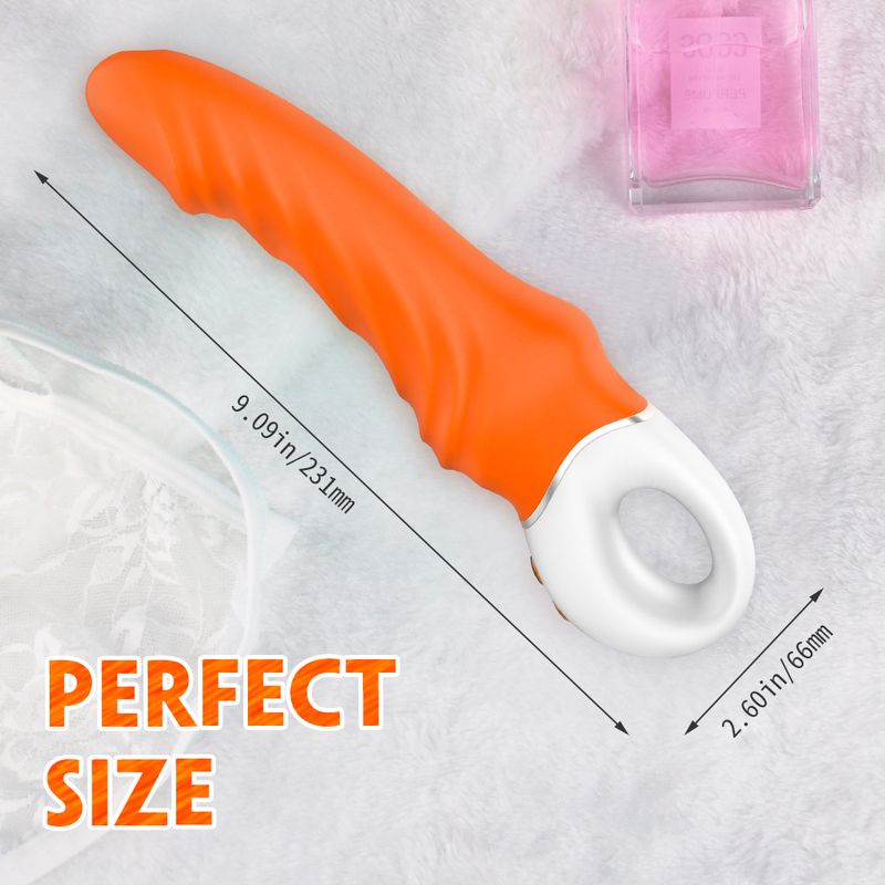Tornado G-Spot Orange G-Spot vibrator with multiple modes perfect size dimensions 231mm long 67mm wide
