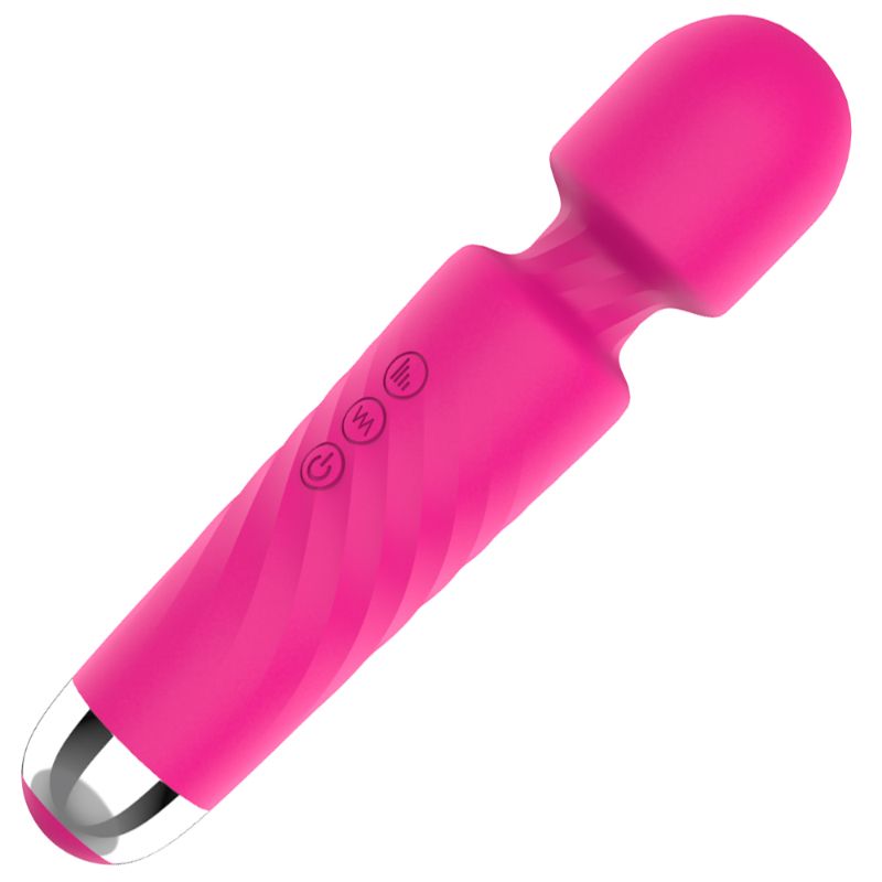 Hero 2 Wand Pink featuring a sleek design, made of pink silicone massage wand, with flexible neck and multiple vibration settings.