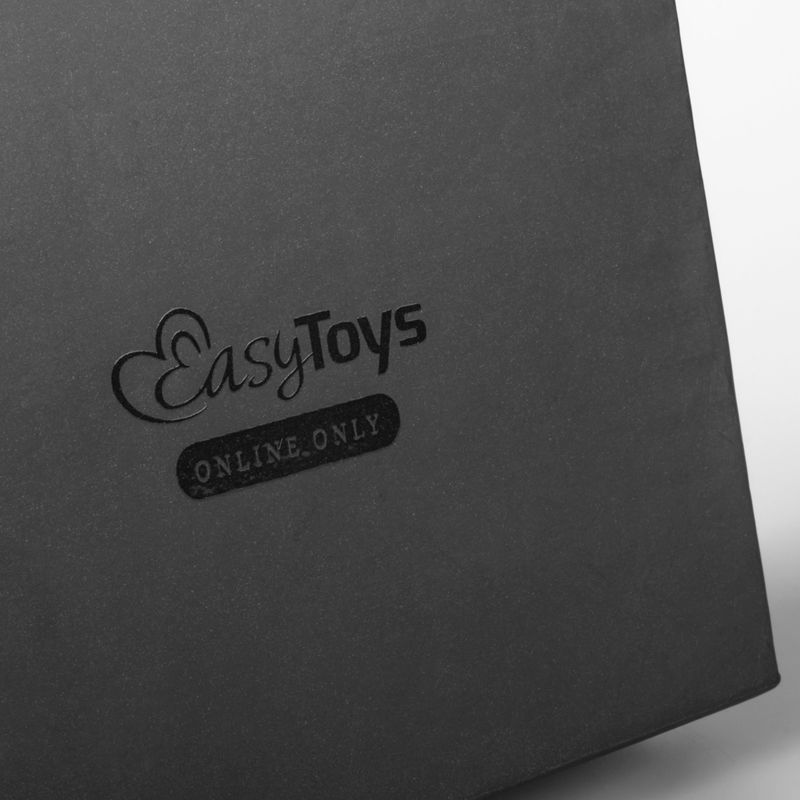 EasyToys logo on a sleek black background, emphasizing online-only availability.
