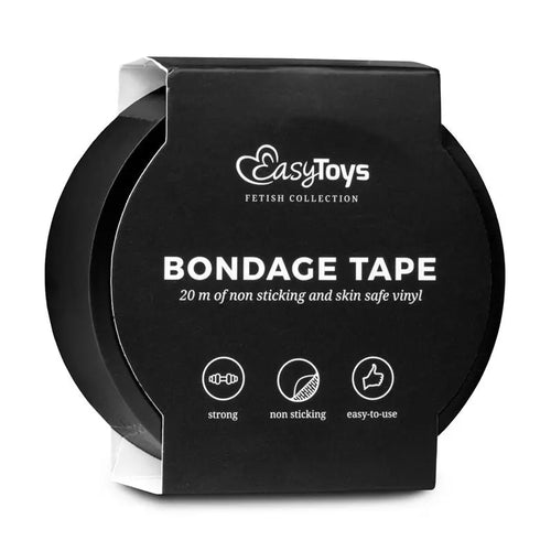 Bondage Tape Black Fetish Collection Discreet Intimate Essentials.