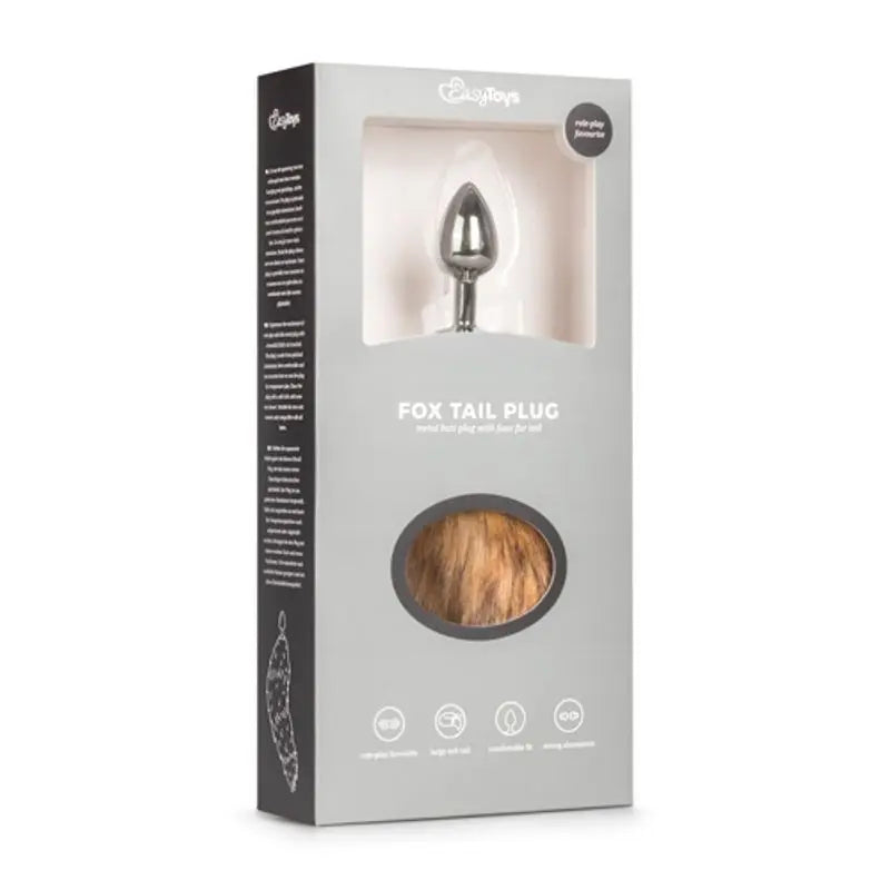 Fox Tail No. 1 Silver Plug Fetish Collection Discreet Intimate Essentials.