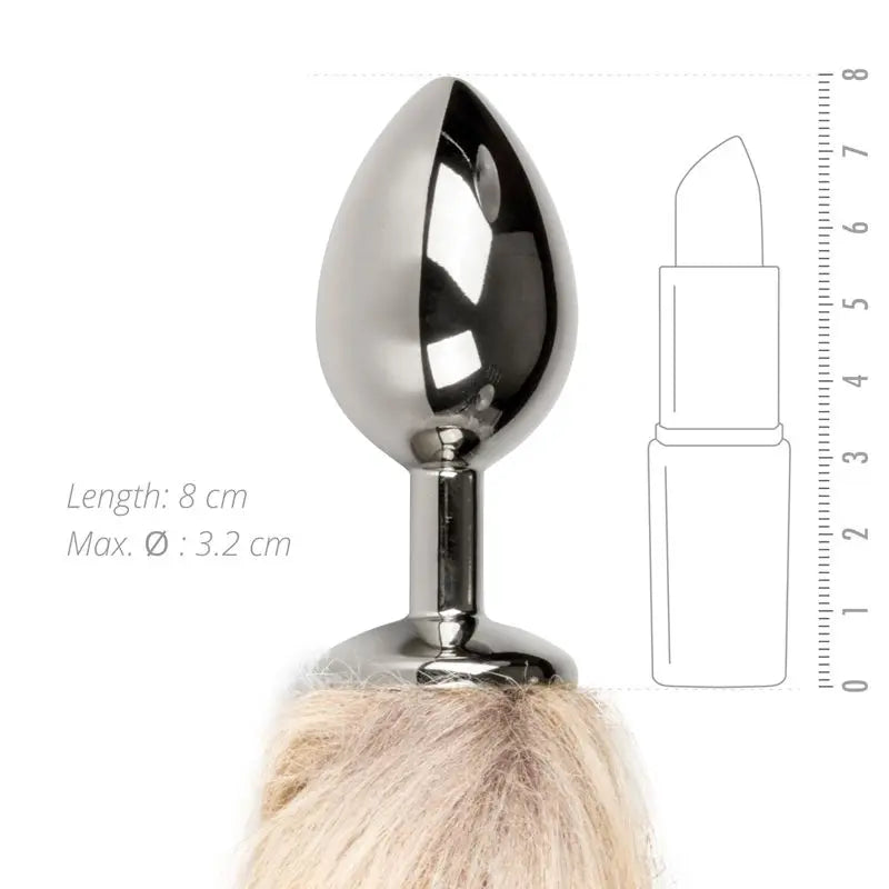 Fox Tail No. 2 Silver Plug Fetish Collection Discreet Intimate Essentials.