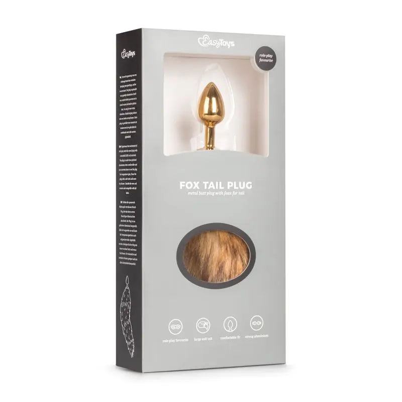 Fox Tail No. 1 - Gold Plug Fetish Collection Discreet Intimate Essentials.
