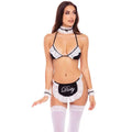 At Your Service Maid 6 Pc Black/White Rene Rofe Sexy Discreet Intimate Essentials.