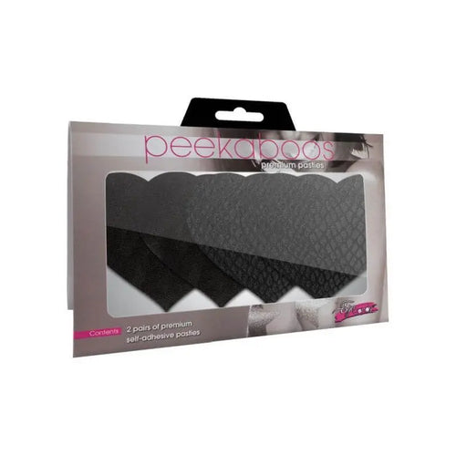 Classic Black Hearts Pasties Peekaboo Pasties Discreet Intimate Essentials.