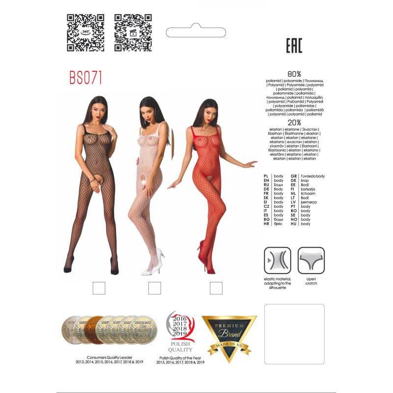 Bodystocking BS071 Red, stylish fine mesh bodystocking, intimate essentials for her, adult novelty store