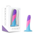 Avant D15 silicone dildo in colorful packaging, showcasing modern design for pleasure and comfort.