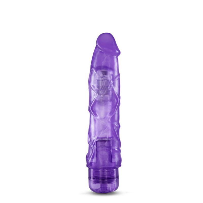 B Yours Vibe No 1 purple realistic vibrator for beginners with veins and multi-speed vibration.